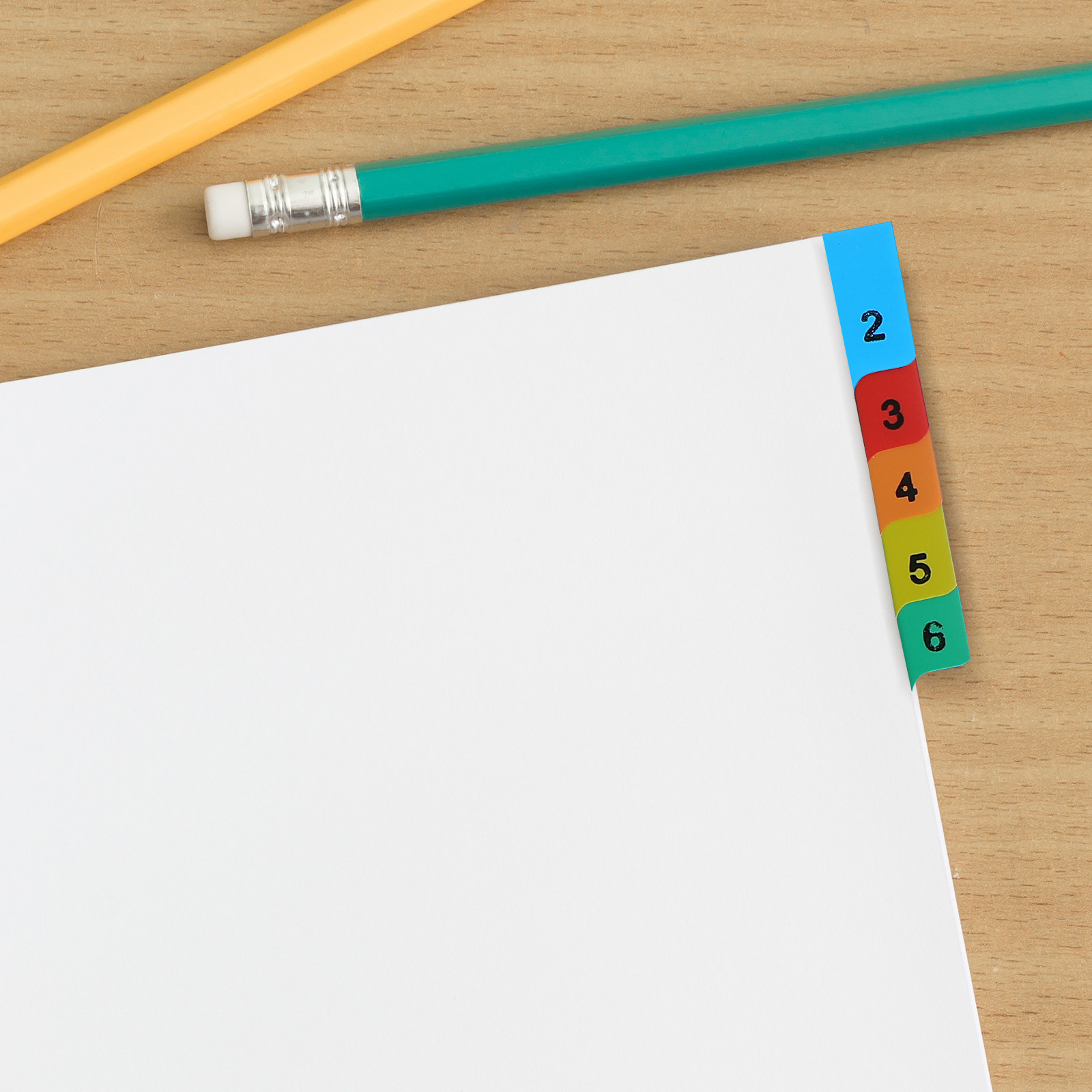 Tab Divider A4 - 20 Pages Colorful Plastic Tab Dividers