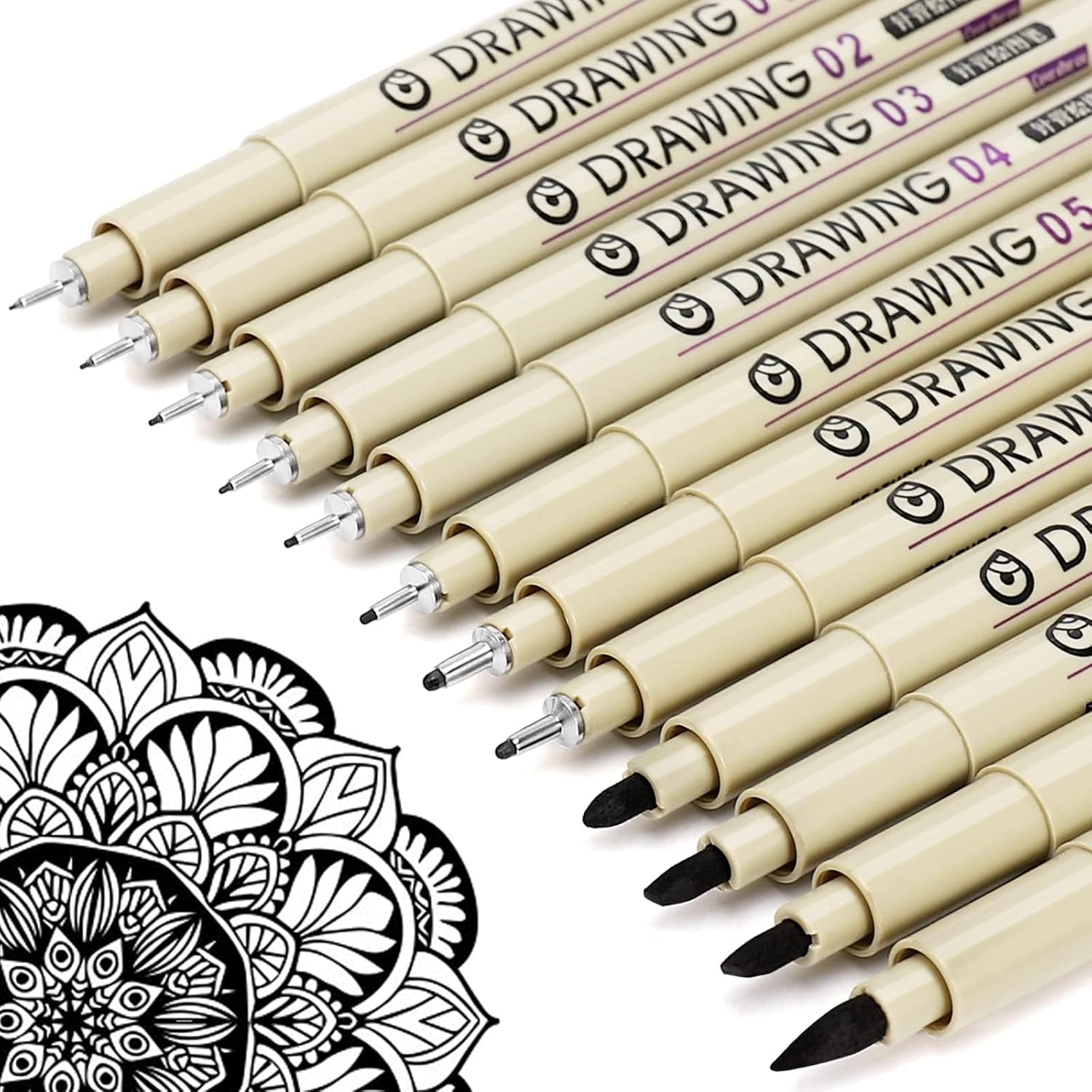 Archive Box Set - Muchcute Micro Fineliner Drawing Art Pens: