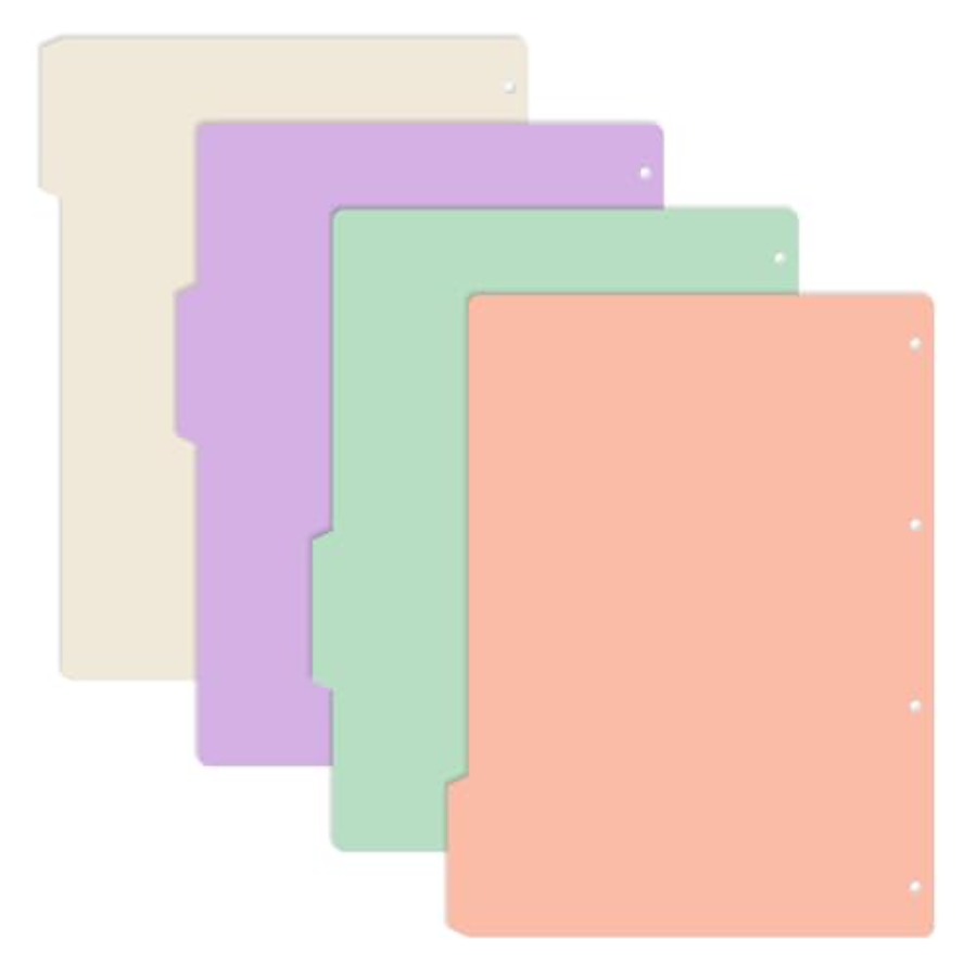 Tab Divider A4 - 4-Pack Binder Dividers with Tabs, Multicolored