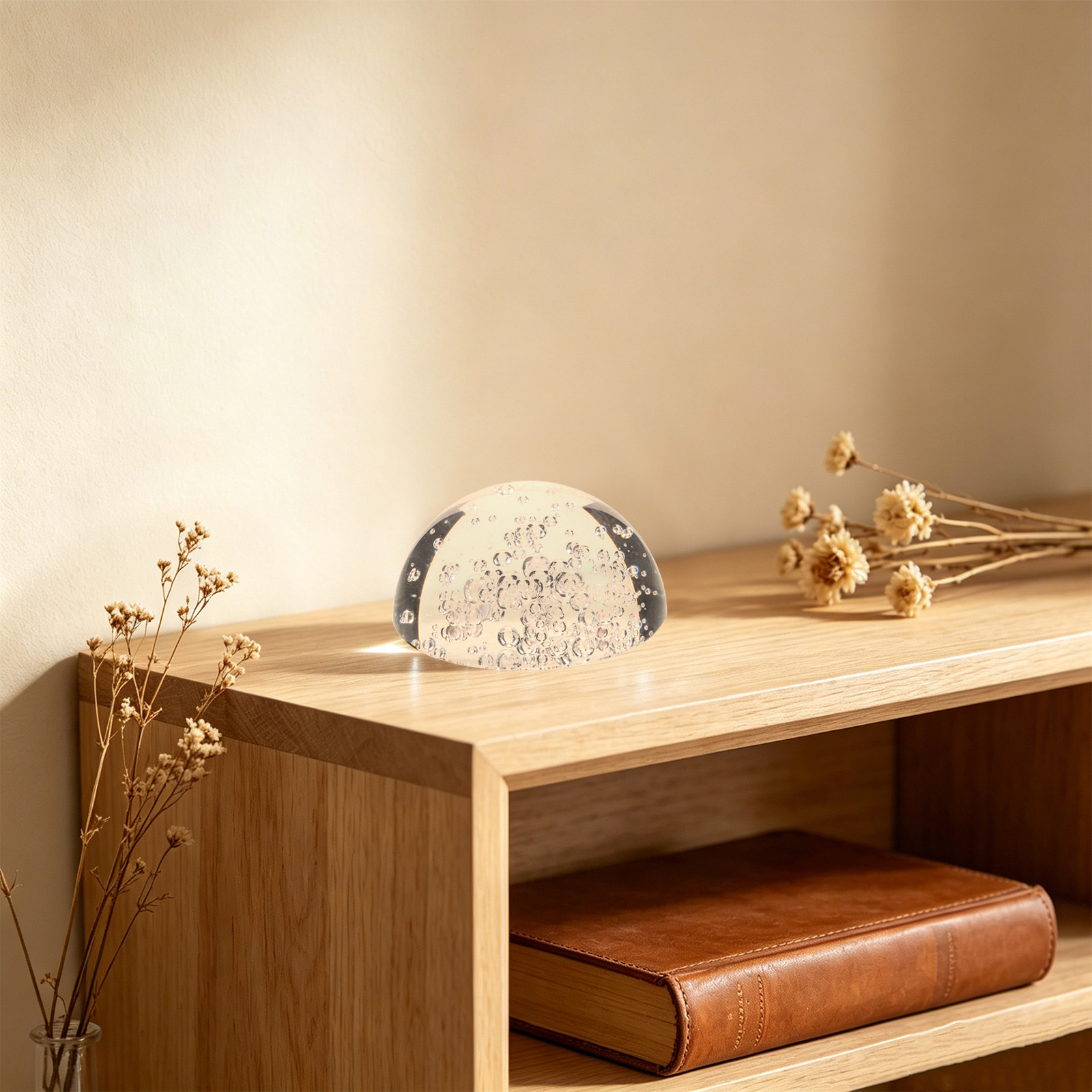 Paper Weight Crystal - Half Crystal Ball Clear Decorative Globe