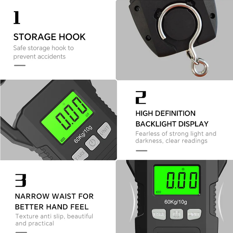 60kg/10g LCD Digital Hanging S - Tape Dispenser Weighted recensione e prezzo