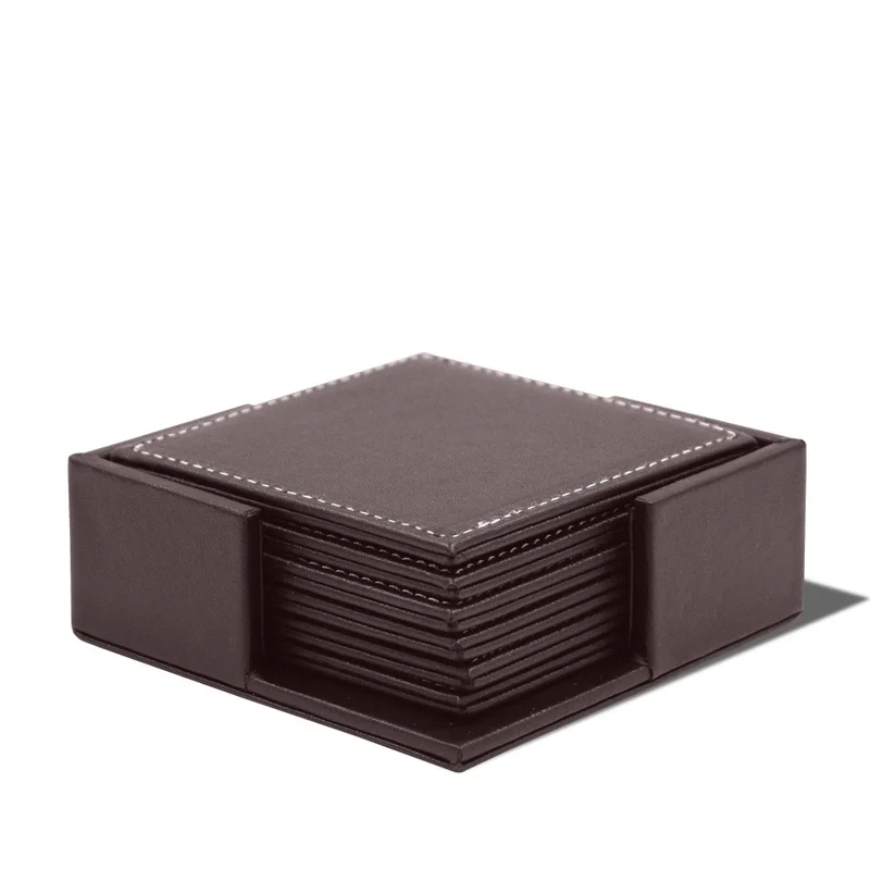 6pcs/Set Business Leather Coas - Leather Desk Pad recensione e prezzo