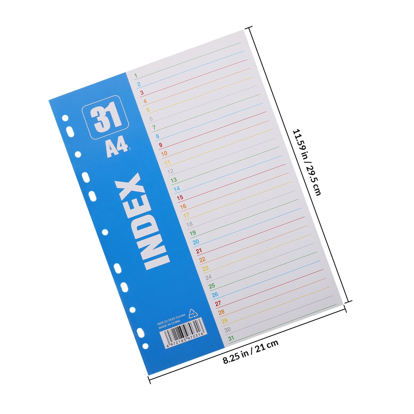 1Set Dividers A4 11-Hole PP St - Tab Divider A4 recensione e prezzo