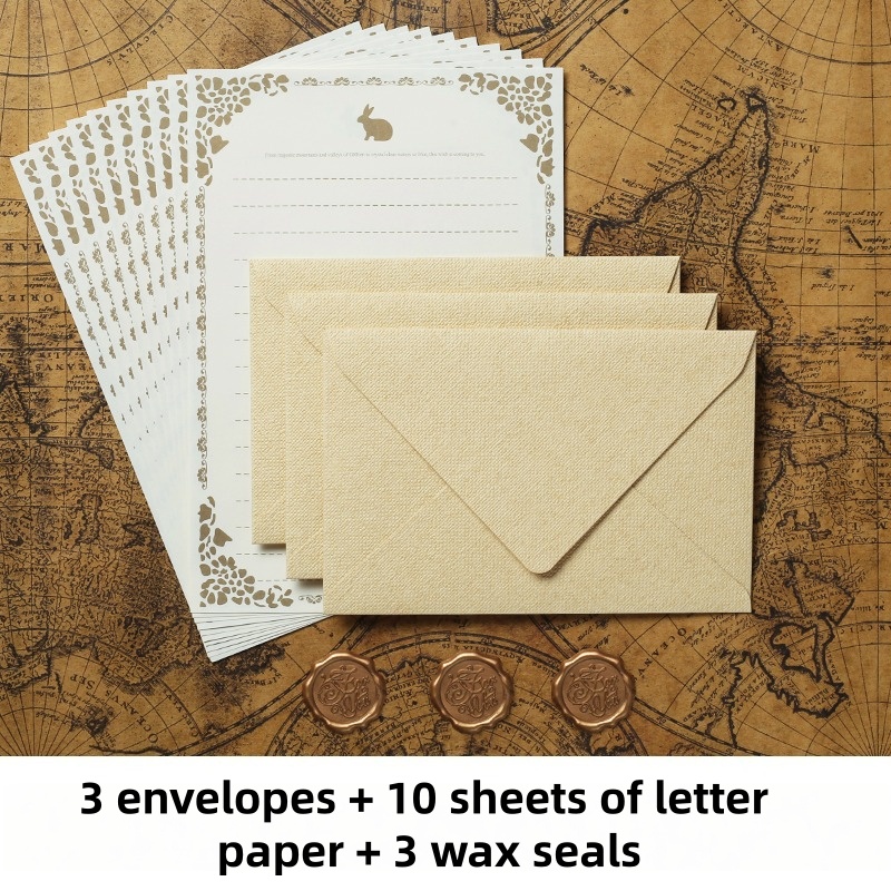 16PCS Vintage Linen Envelopes  - Wax Seal Stamp Set recensione e prezzo