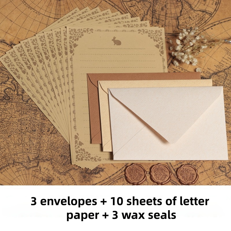16PCS Vintage Linen Envelopes  - Wax Seal Stamp Set recensione e prezzo