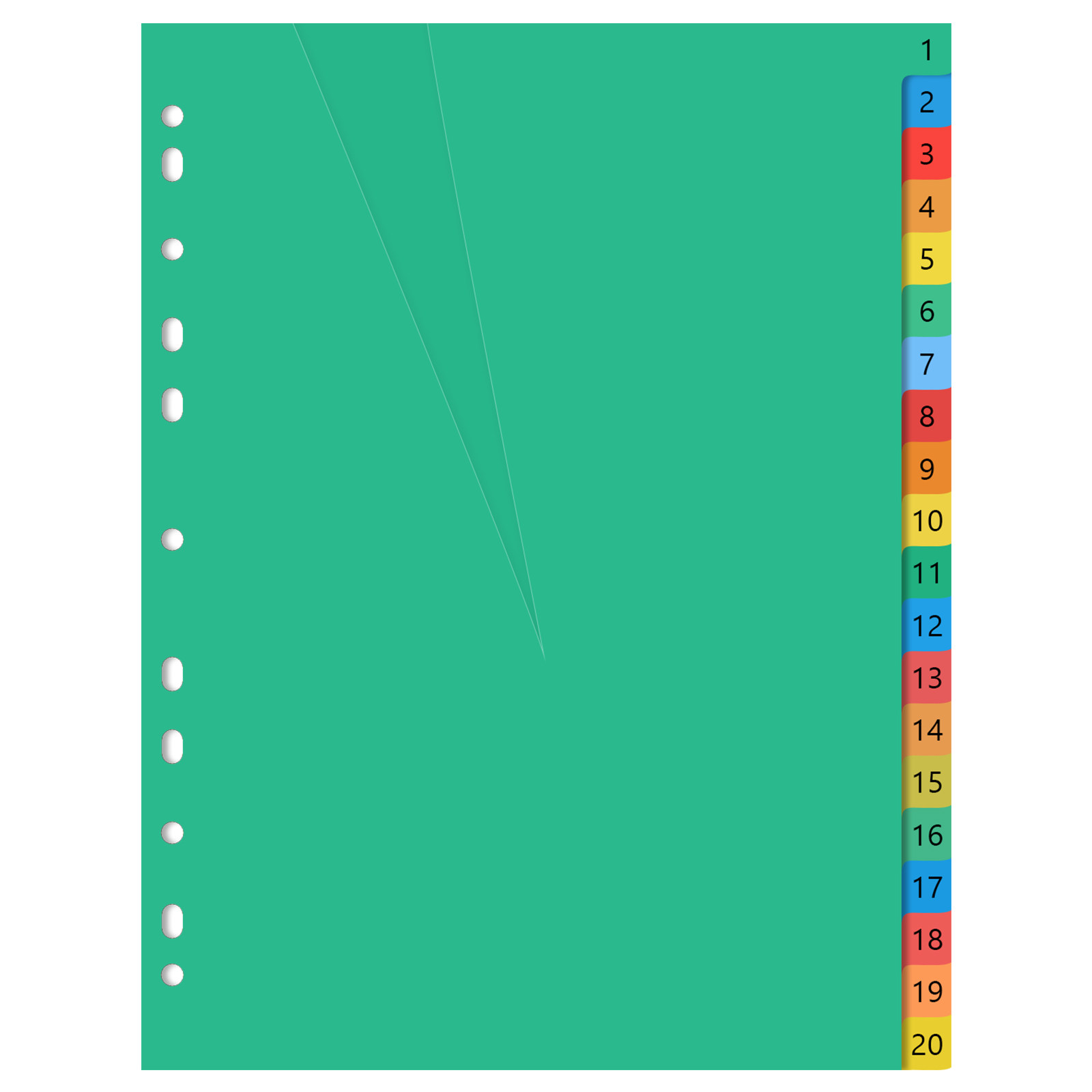20 Pages Colorful Plastic Tab  - Tab Divider A4 recensione e prezzo