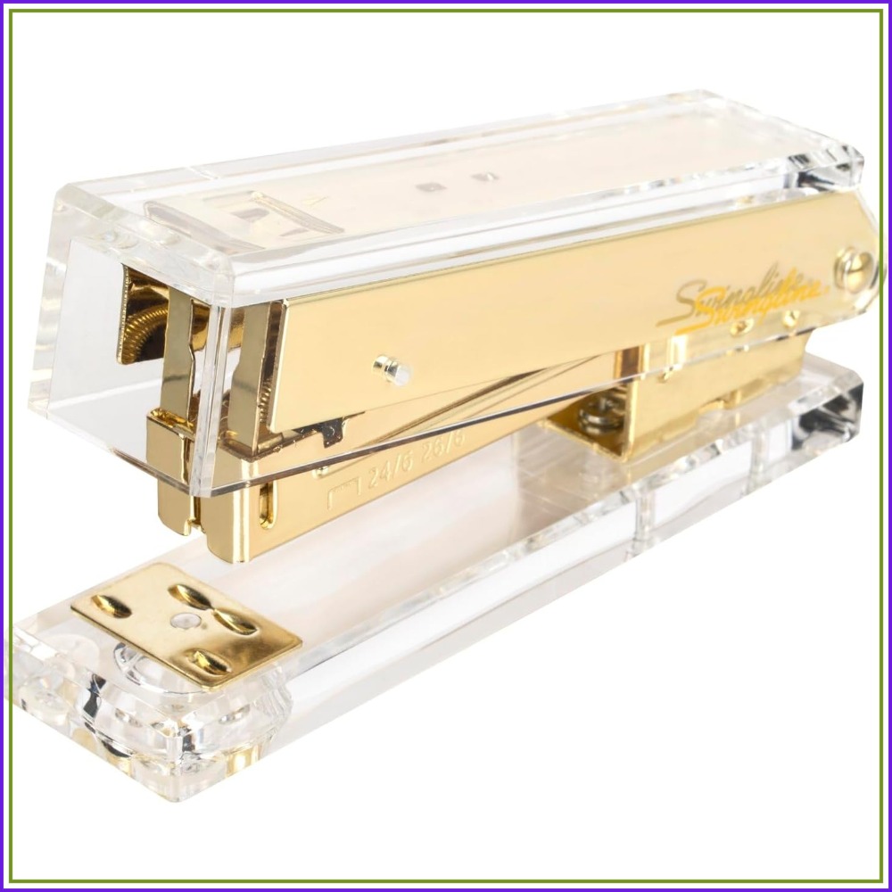 Compact Clear Acrylic Gold Sta - Stapler Half Strip recensione e prezzo