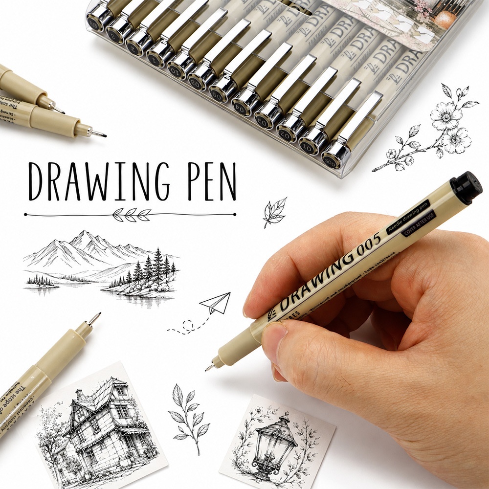12Pcs Pigment Liner Art Marker - Correction Pen Fine recensione e prezzo