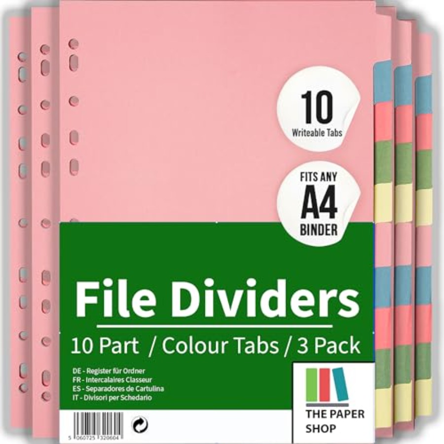 3 Pack] Binder Dividers with T - Tab Divider A4 recensione e prezzo