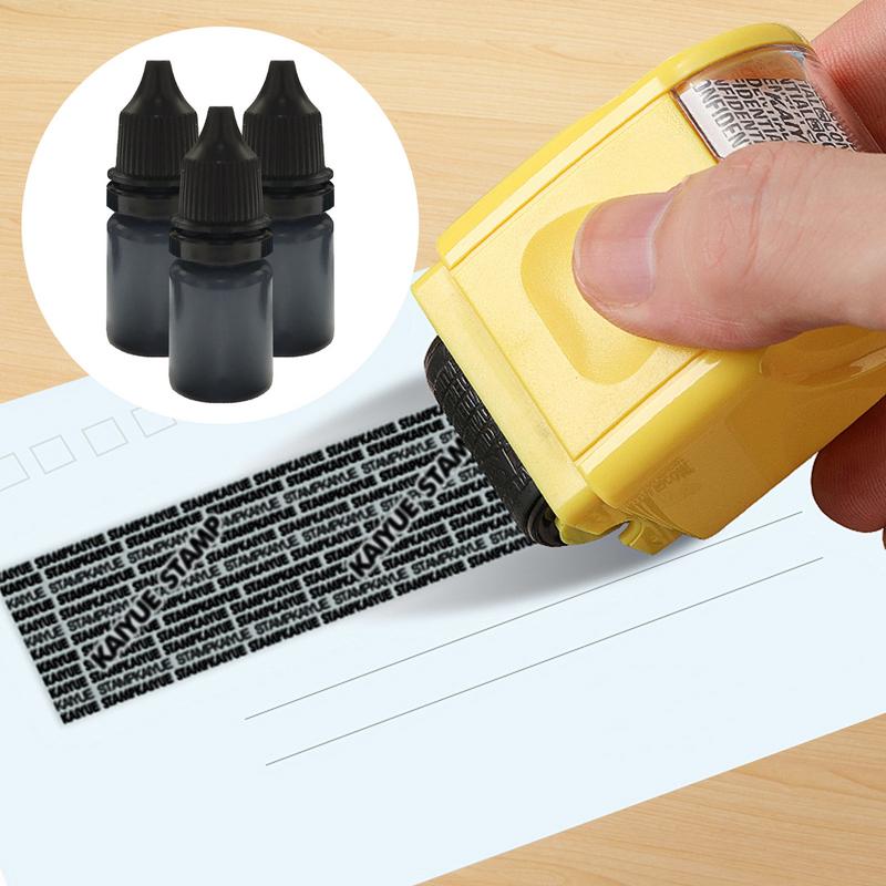 3pcs 10ml Black Ink Refills Pa - Rubber Date Stamp recensione e prezzo