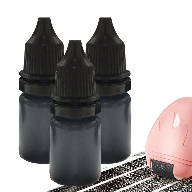 3pcs 10ml Black Ink Refills Pa - Rubber Date Stamp recensione e prezzo