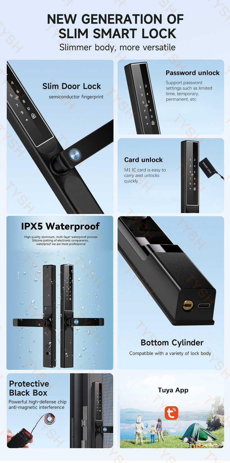 Tuya App Fingerprint Door Lock - Letter Opener Brass recensione e prezzo