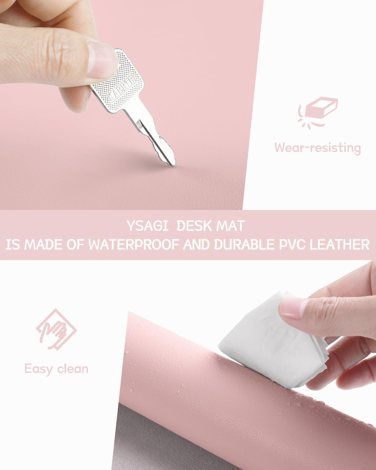 Non-Slip Leather Desk Pad, Wat - Leather Desk Pad recensione e prezzo