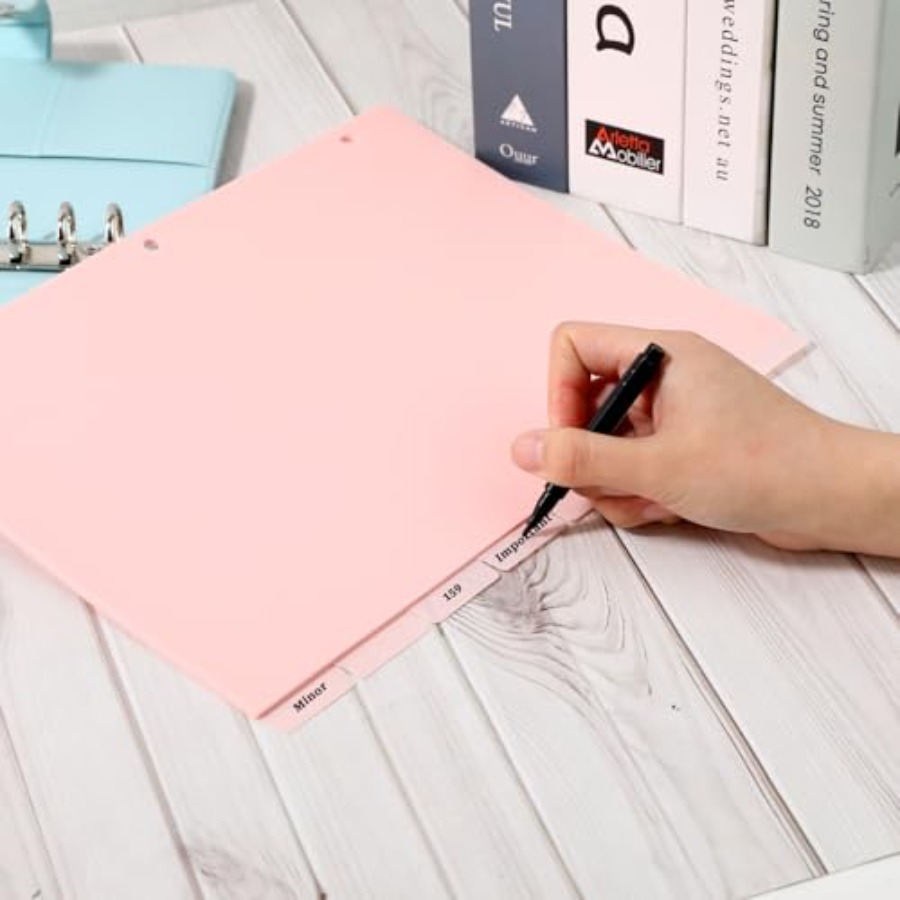 A4 Pink 3-Ring Binder Dividers - Tab Divider A4 recensione e prezzo
