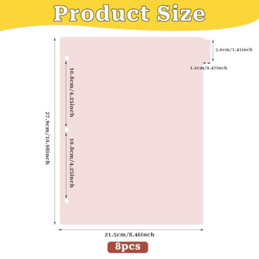 A4 Pink 3-Ring Binder Dividers - Tab Divider A4 recensione e prezzo