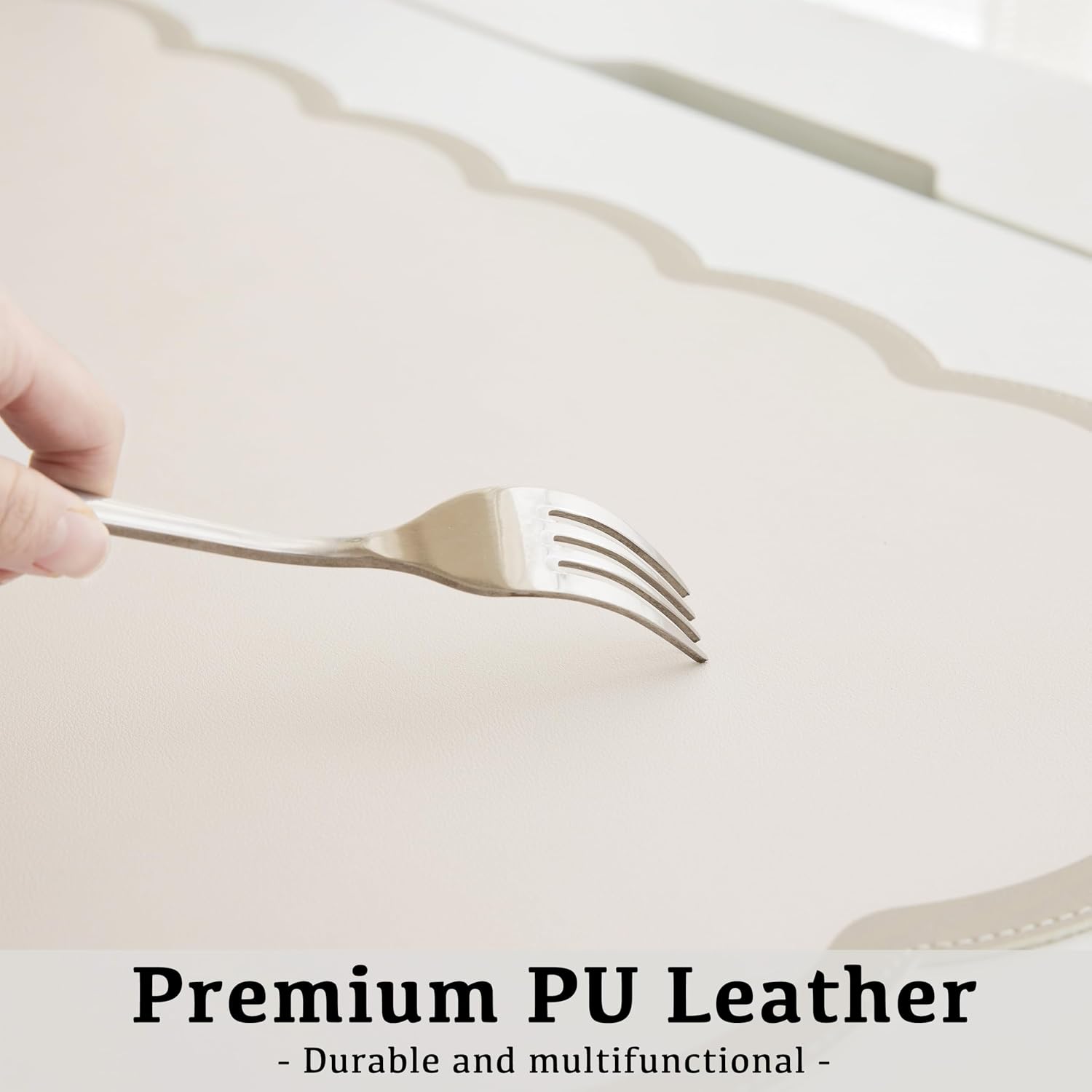 Scalloped Desk Mat 31.5x15.7 L - Leather Desk Pad recensione e prezzo