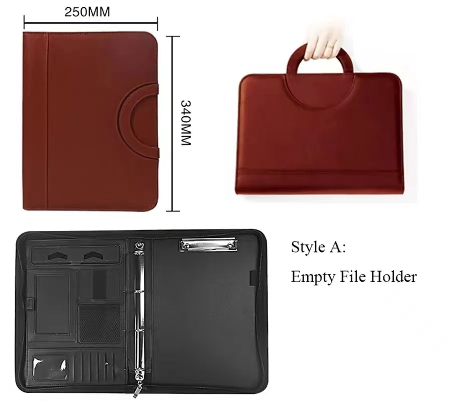 PU leather A4 zipper calculato - Binder A4 Lever recensione e prezzo