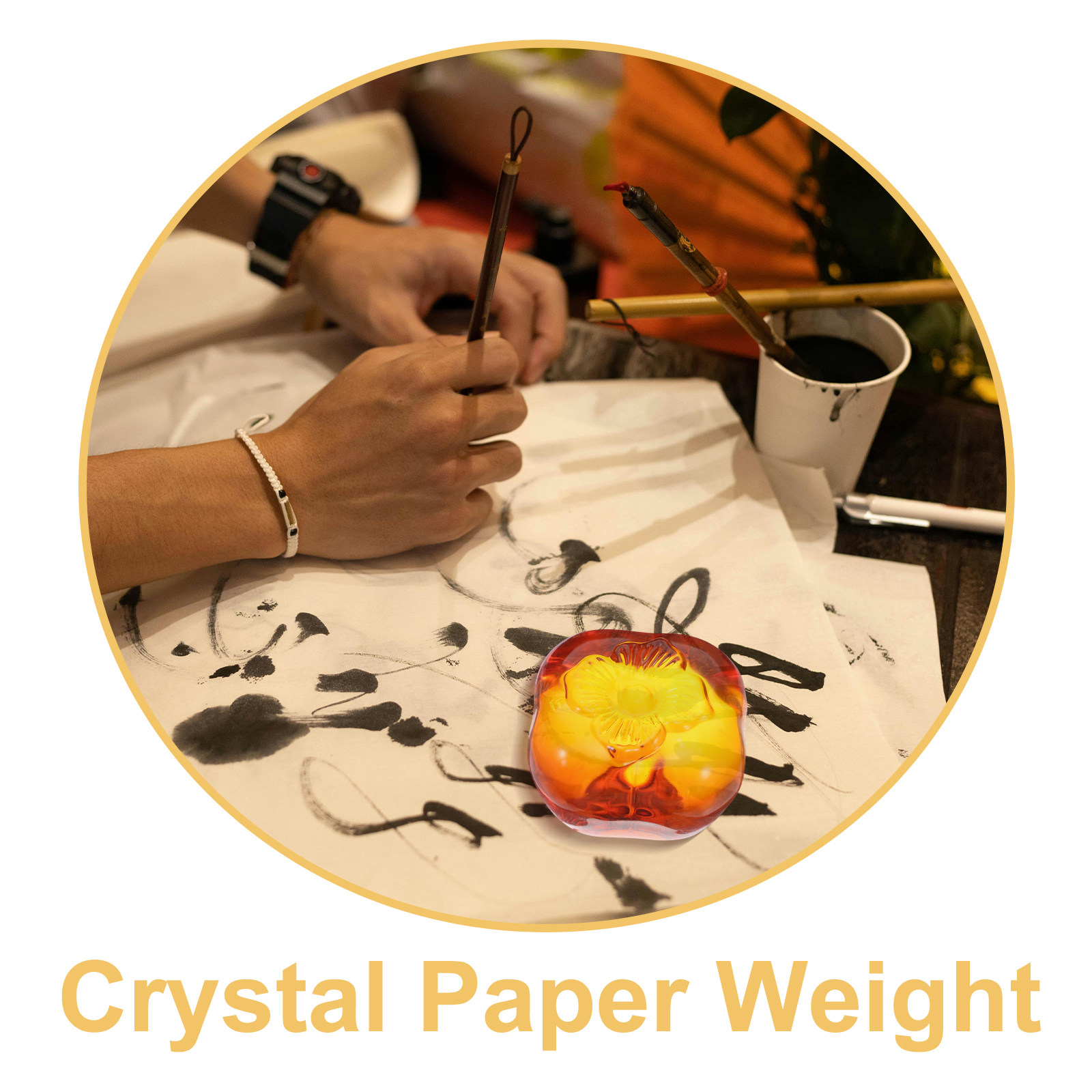 Heavy Glass Persimmon Paperwei - Paper Weight Crystal recensione e prezzo