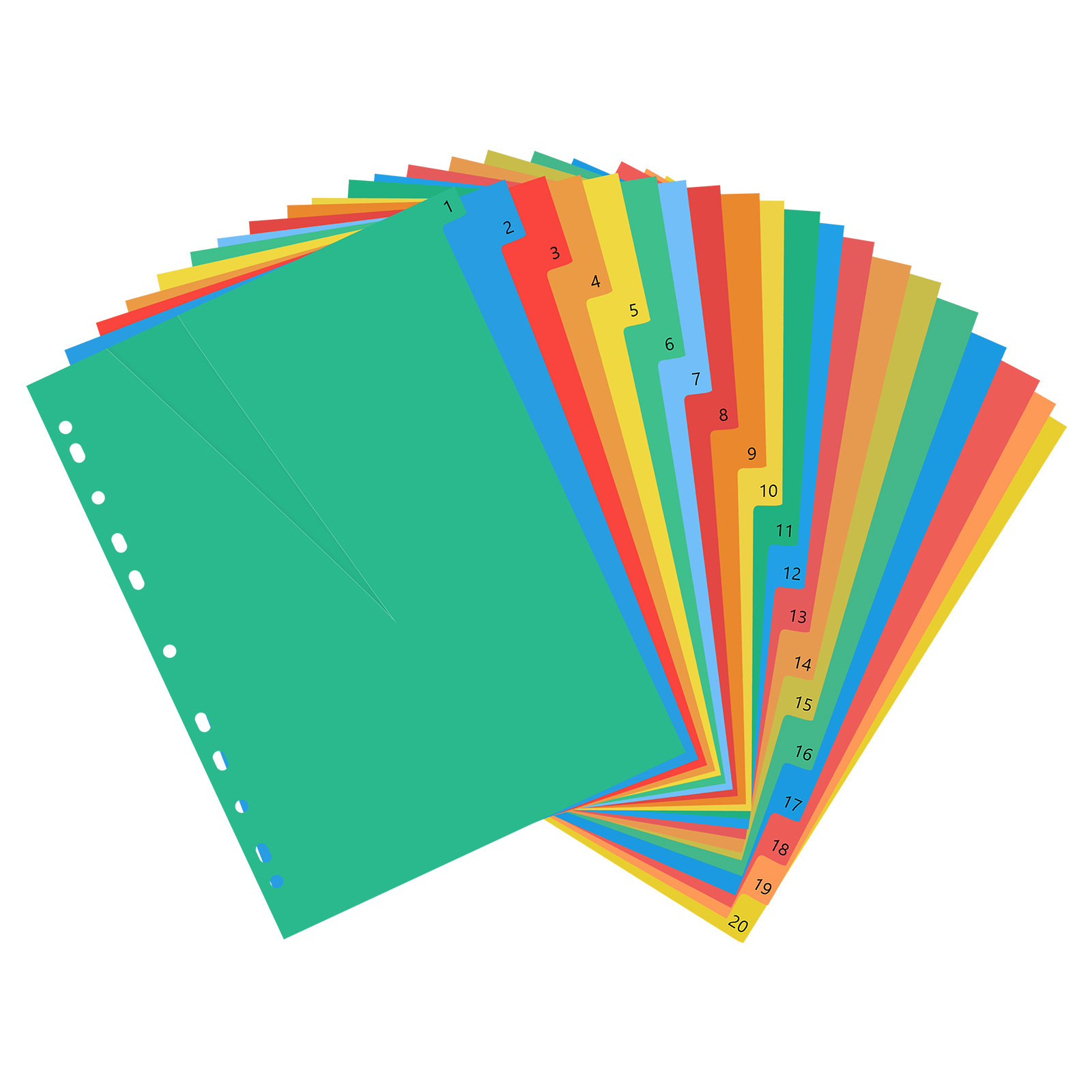 20 Pages A4 Colorful Plastic T - Tab Divider A4 recensione e prezzo