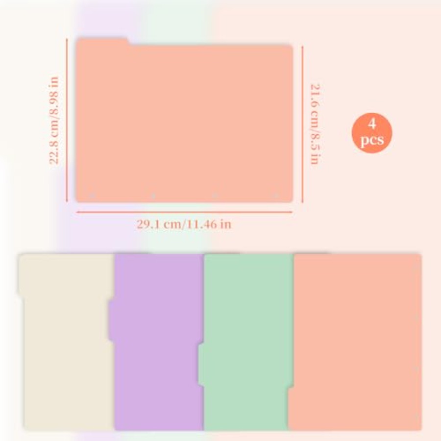 4-Pack Binder Dividers with Ta - Tab Divider A4 recensione e prezzo
