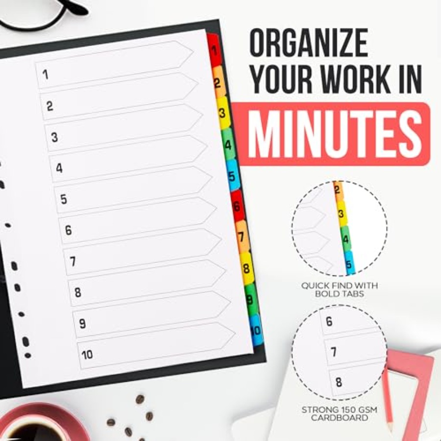 Binder Dividers with Tabs A4 1 - Tab Divider A4 recensione e prezzo