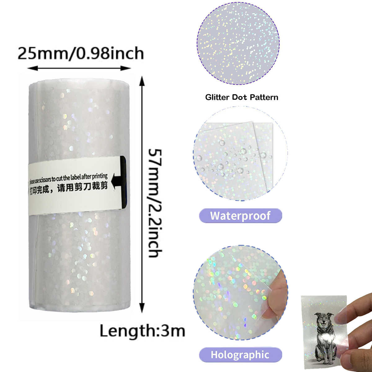 Clear Holographic Dot,Transpar - Ink Blotter Paper recensione e prezzo