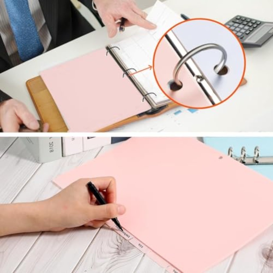 3 Ring Pink Binder Dividers wi - Tab Divider A4 recensione e prezzo
