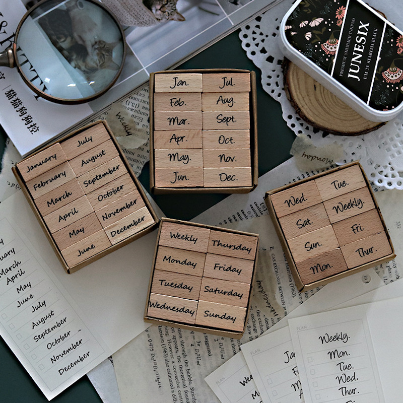 Arabic Numbers Day Month Calen - Rubber Date Stamp recensione e prezzo